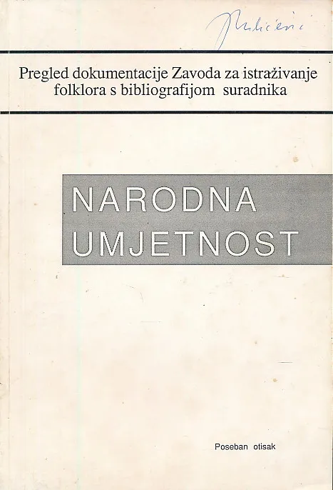 Narodna umjetnost knjiga 22/1985