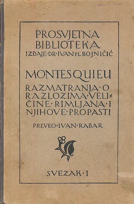 Razmatranja o razlozima veličine Rimljana...