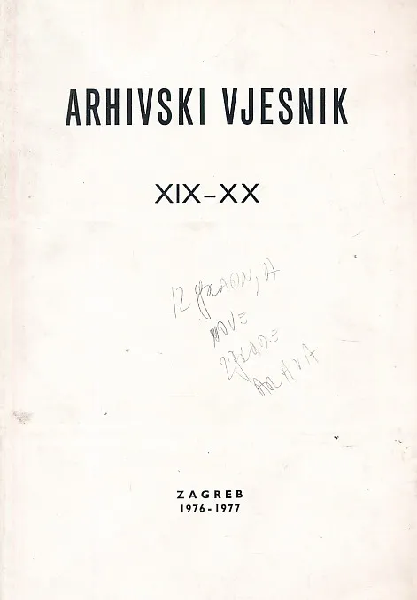 Arhivski vjesnik XIX - XX 1976-1977.