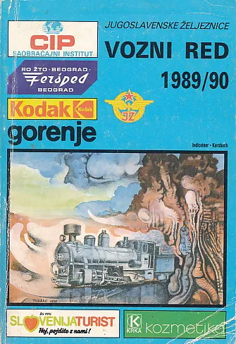 JŽ Vozni red 1989/90
