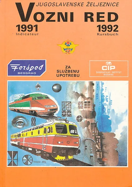 JŽ Vozni red 1991/92
