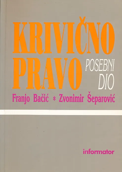 Krivično pravo, posebni dio