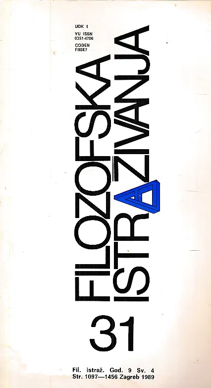 Filozofska istraživanja 31/1989