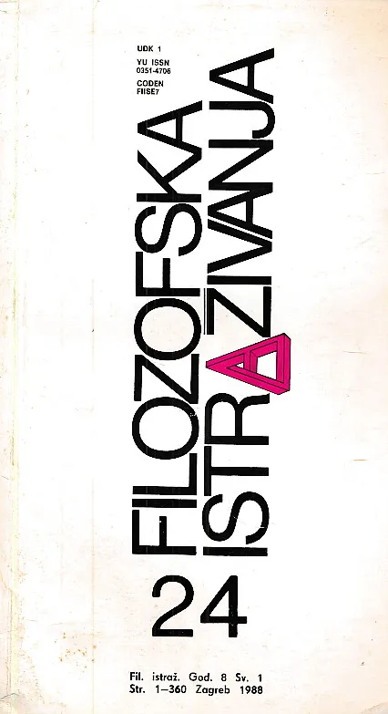 Filozofska istraživanja 24/1988