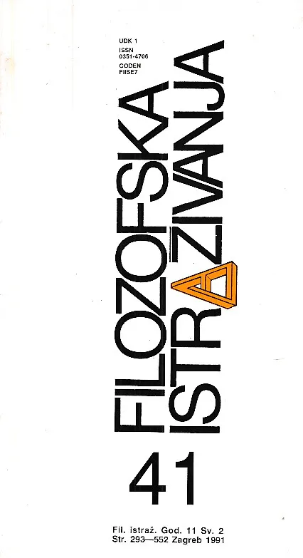 Filozofska istraživanja 41/1991