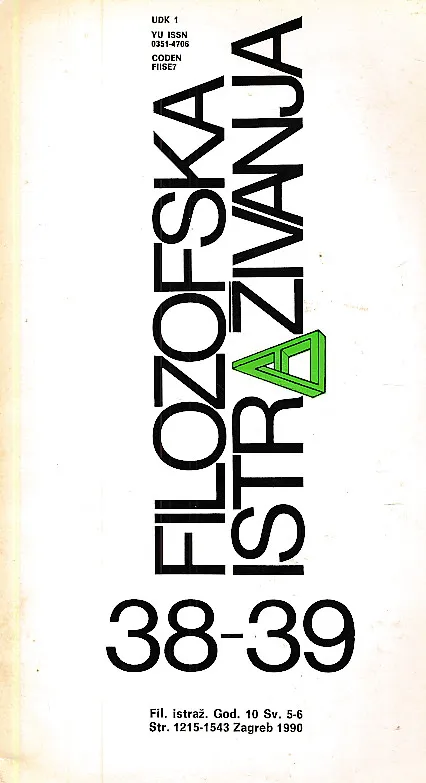 Filozofska istraživanja 38-39/1990