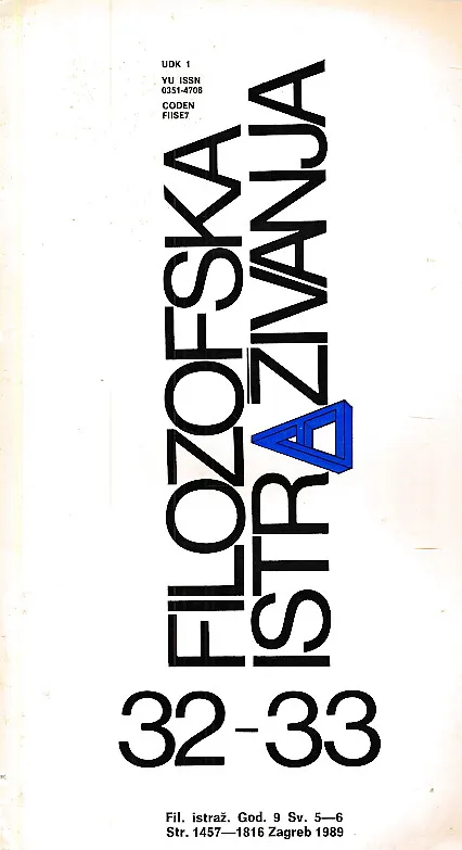Filozofska istraživanja 32-33/1989