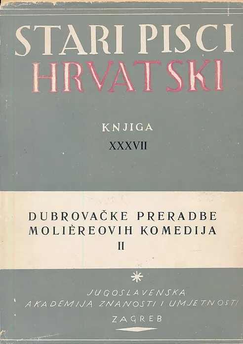 Dubrovačke preradbe Moliereovih komedija II.