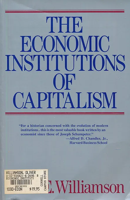The Economic Institutions of Capitalism