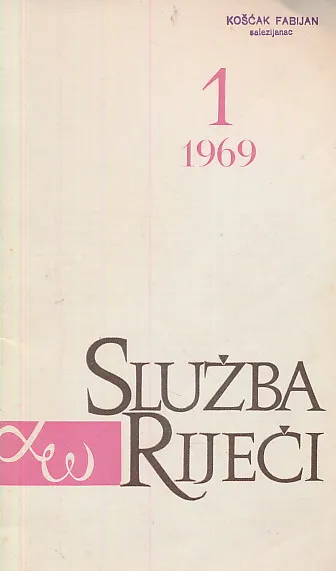 Služba riječi 1/1969