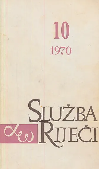 Služba riječi 10/1970