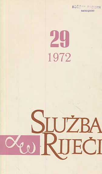 Služba riječi 29/1972