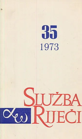 Služba riječi 35/1973