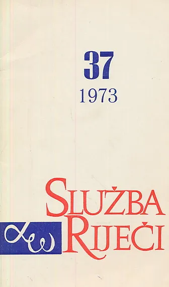 Služba riječi 37/1973