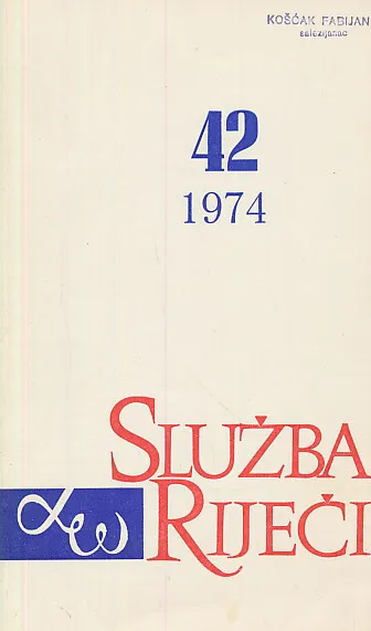 Služba riječi 42/1974