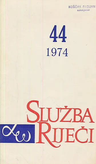 Služba riječi 44/1974