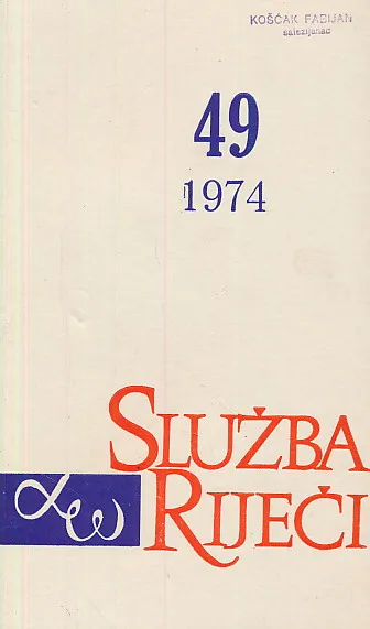 Služba riječi 49/1974