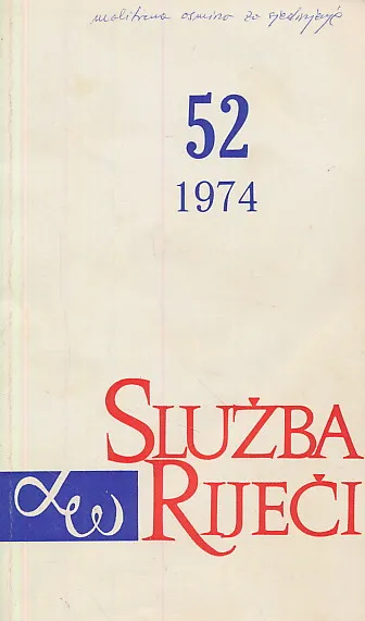 Služba riječi 52/1974