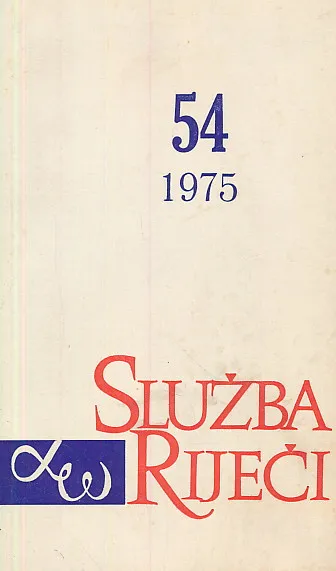 Služba riječi 54/1975