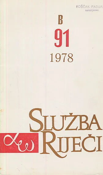 Služba riječi 91/1978