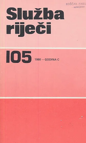 Služba riječi 105/1980