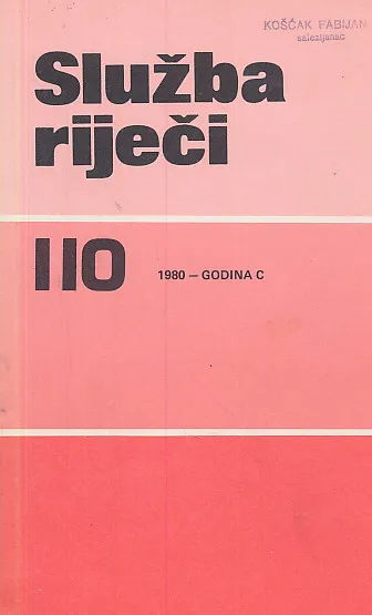 Služba riječi 110/1980