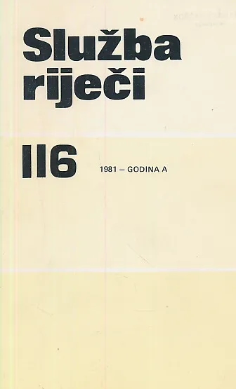 Služba riječi 116/1981