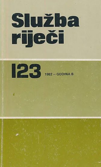 Služba riječi 123/1982