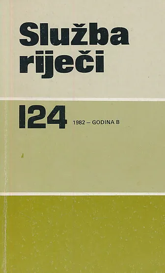 Služba riječi 124/1982