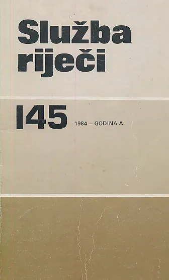 Služba riječi 145/1984