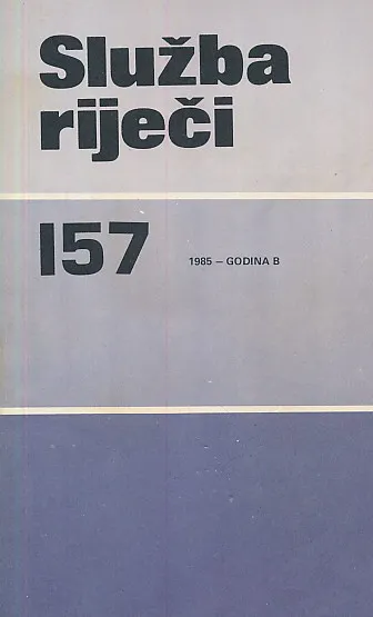 Služba riječi 157/1985