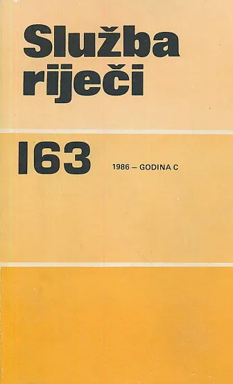 Služba riječi 163/1986