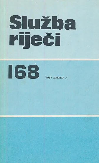 Služba riječi 168/1987