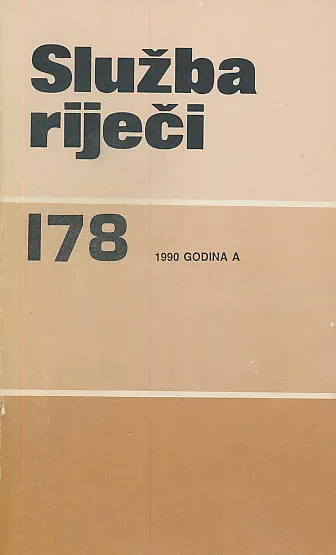 Služba riječi 178/1990