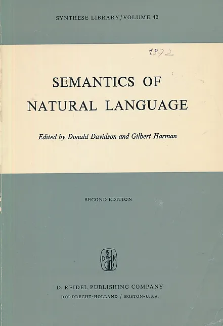 Semantics of Natural Language 2nd Edition