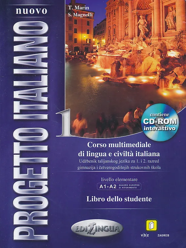 Nuovo progetto italiano 1 Libro dello studente udžbenik talijanskog jezika za 1. i 2. razred gimnazija i četverogodišnjih strukovnih škola
