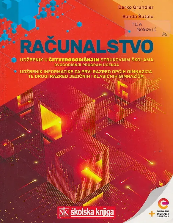 Računalstvo udžbenik u četverogodišnjim strukovnim školama - dvogodišnji program učenja