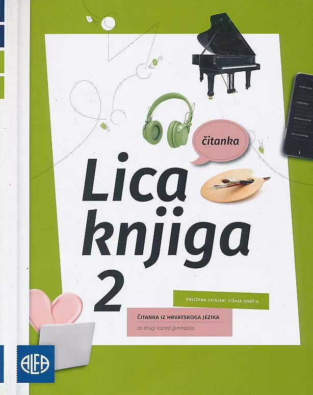Lica knjiga 2 čitanka iz hrvatskoga jezika za drugi razred gimnazija