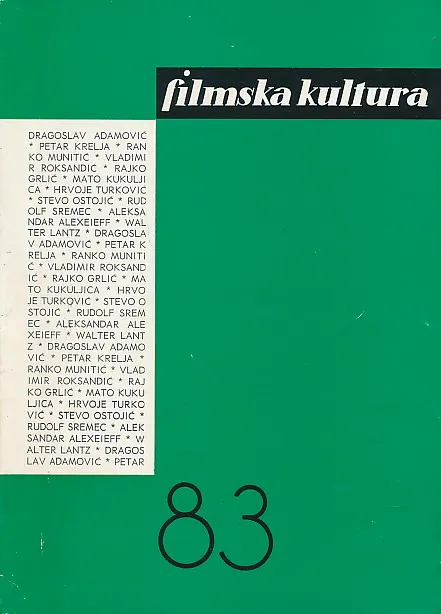 Filmska kultura 83/1972