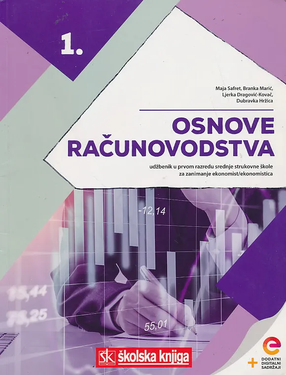 Osnove računovodstva 1 udžbenik u prvom razredu srednje strukovne škole zanimanje ekonomist ekonomistica