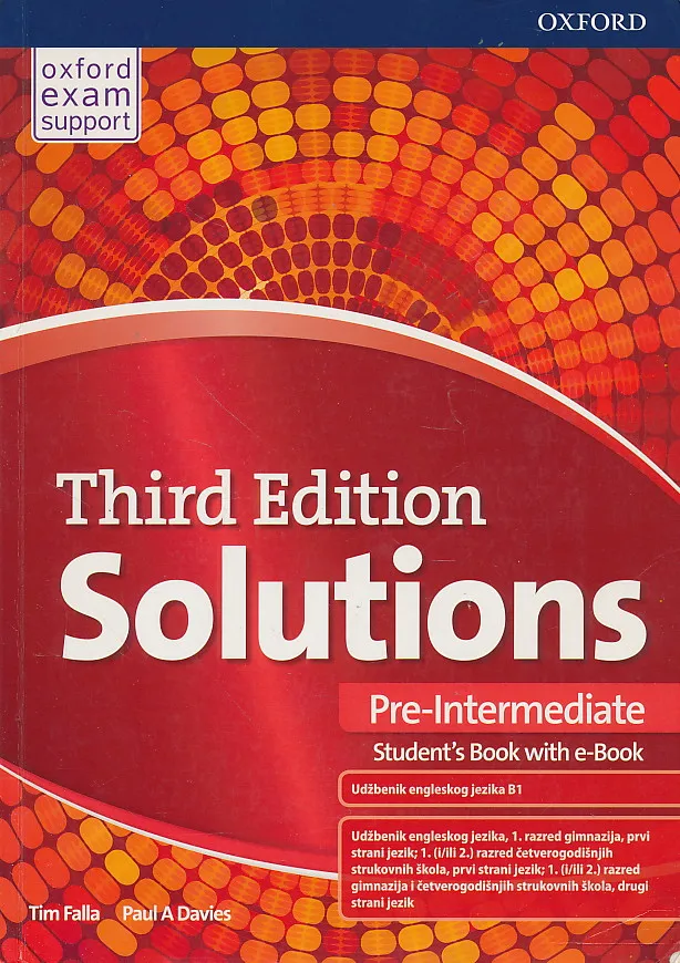 Solutions Third Edition Pre-Intermediate Student's Book udžbenik engleskog jezika B1