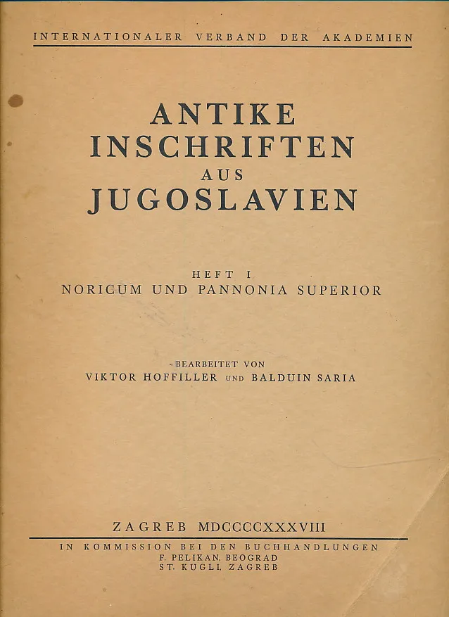 Antike Inschriften aus Jugoslavien