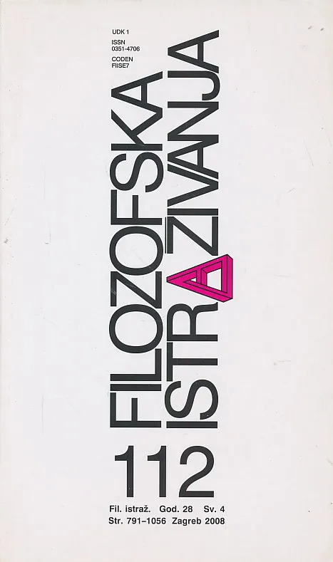 Filozofska istraživanja 112/2008