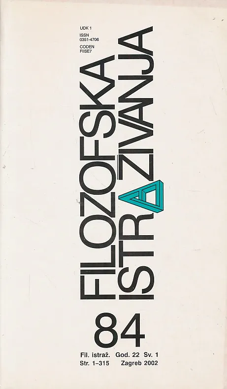 Filozofska istraživanja 84/2002