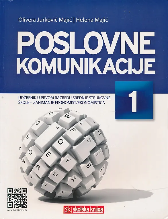 Poslovne komunikacije 1 udžbenik u prvom razredu srednje strukovne zanimanje ekonomist ekonomistica