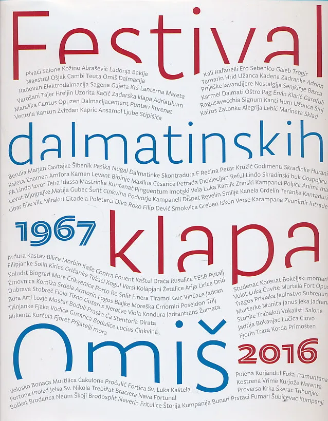 Festival dalmatinskih klapa Omiš : 1967 - 2016