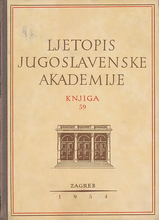 Ljetopis JAZU za godine 1951-1952, knjiga 59