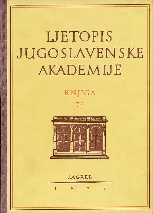 Ljetopis JAZU za godine 1973. i 1974., knjiga 78