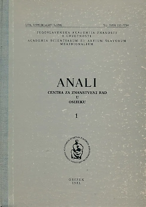 Anali Centra za znanstveni rad u Osijeku 1