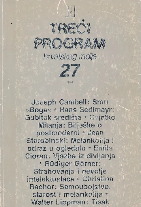 Treći program hrvatskog radija 27/1990